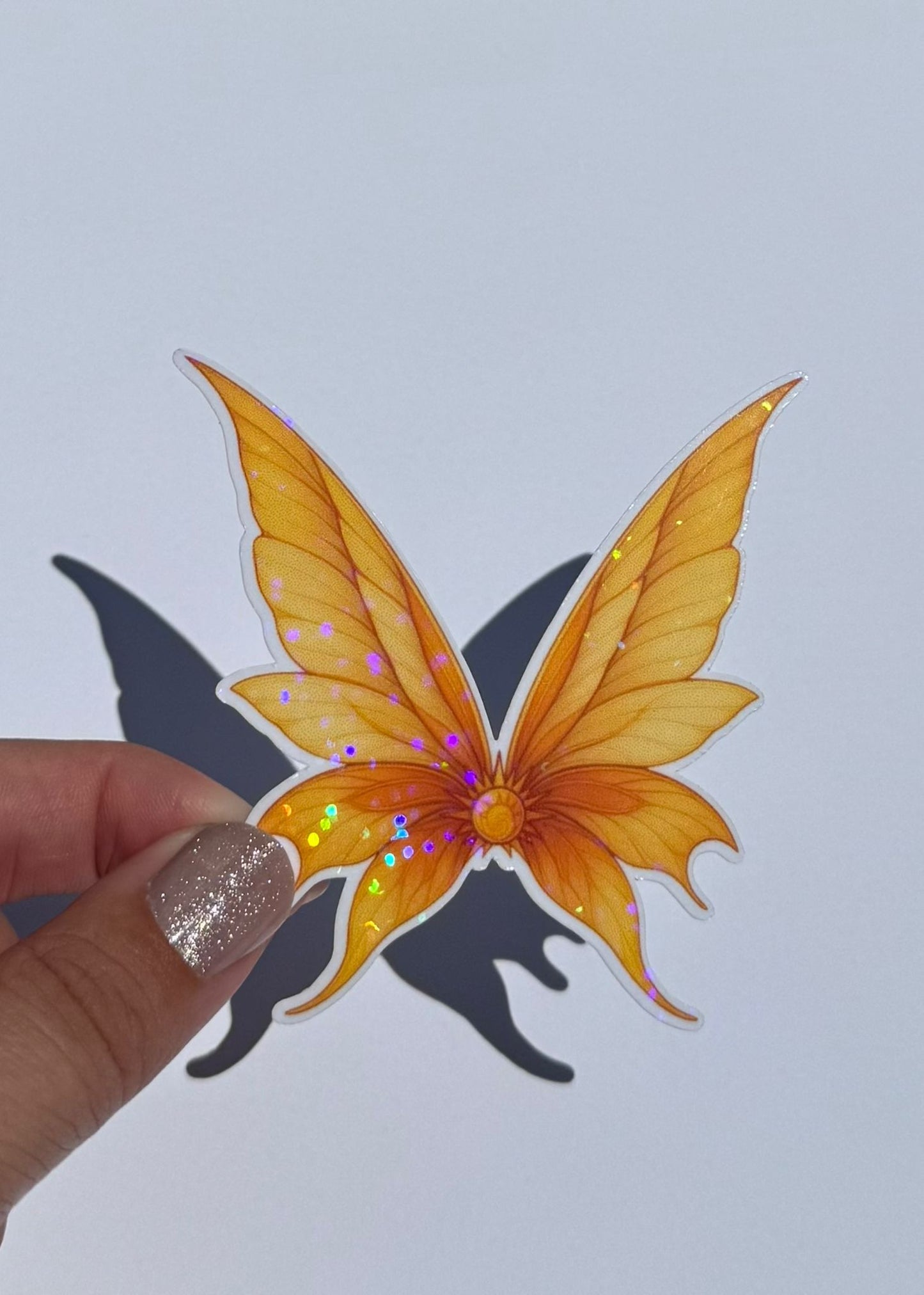 Day Yellow Butterfly Wing Sticker
