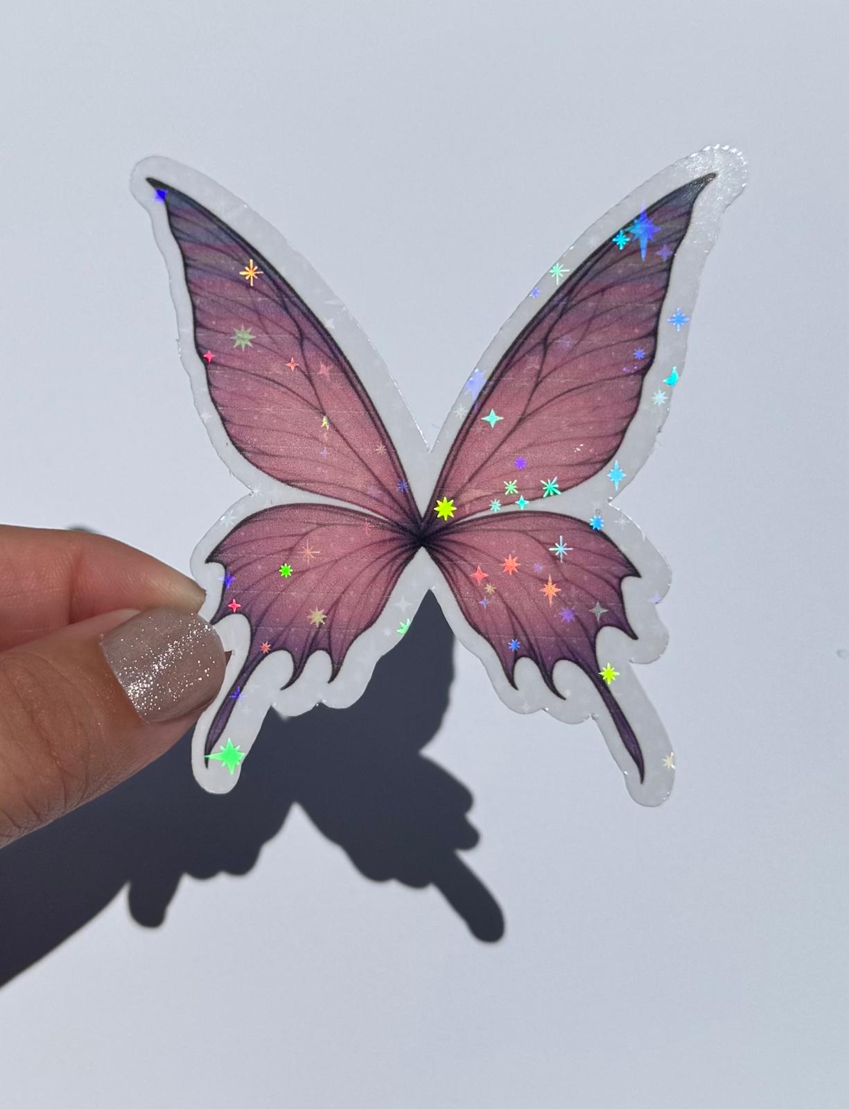 Lilac to Violet-Inspired Butterfly Wing Sticker