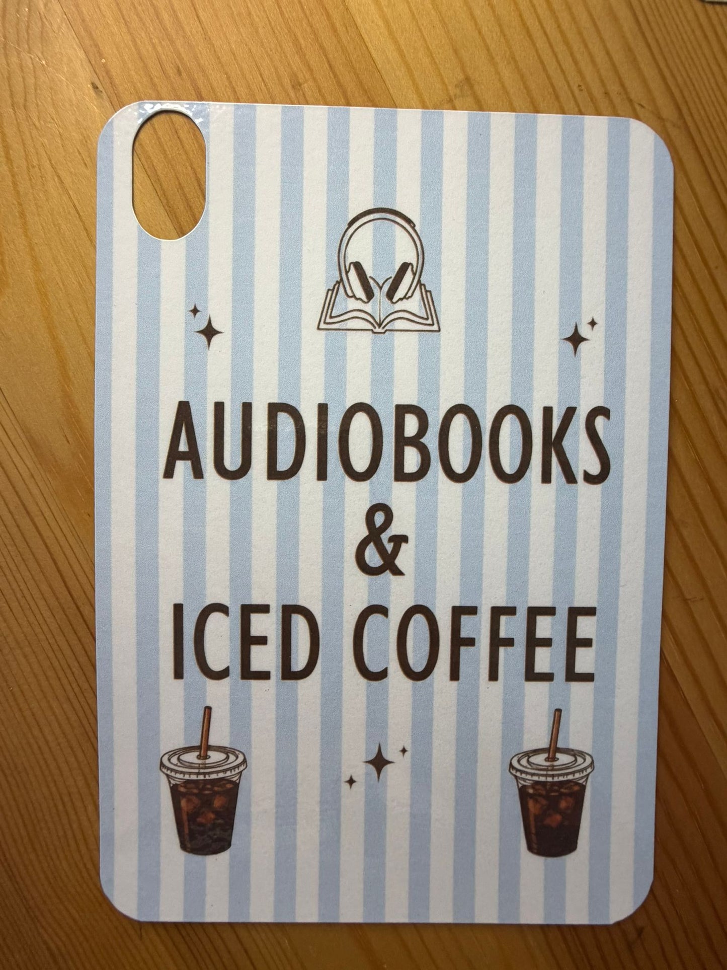 Audiobooks and Coffee Ipad and Kindle Insert