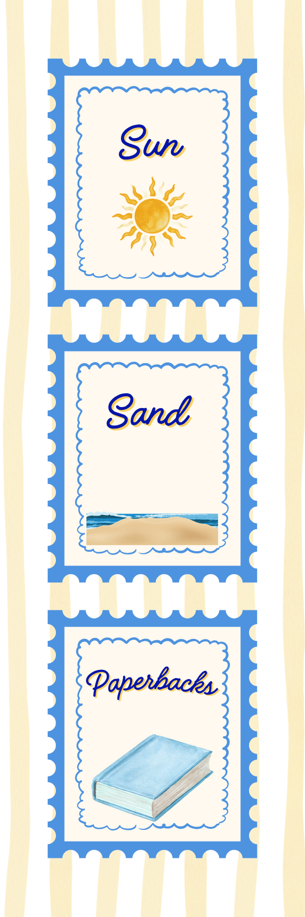 Sun, Sand, Paperback Bookmark