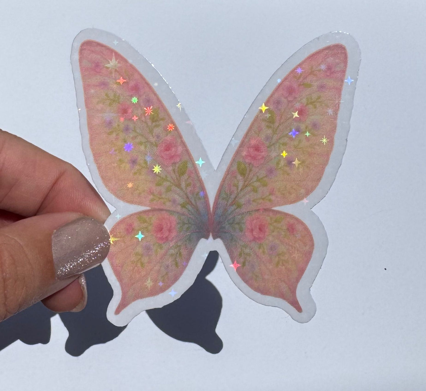 Floral Butterfly Wing Sticker