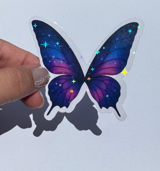 Night Starry Butterfly Wing Sticker