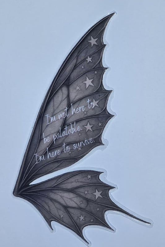 Dark Butterfly Bookmark – Survival Quote