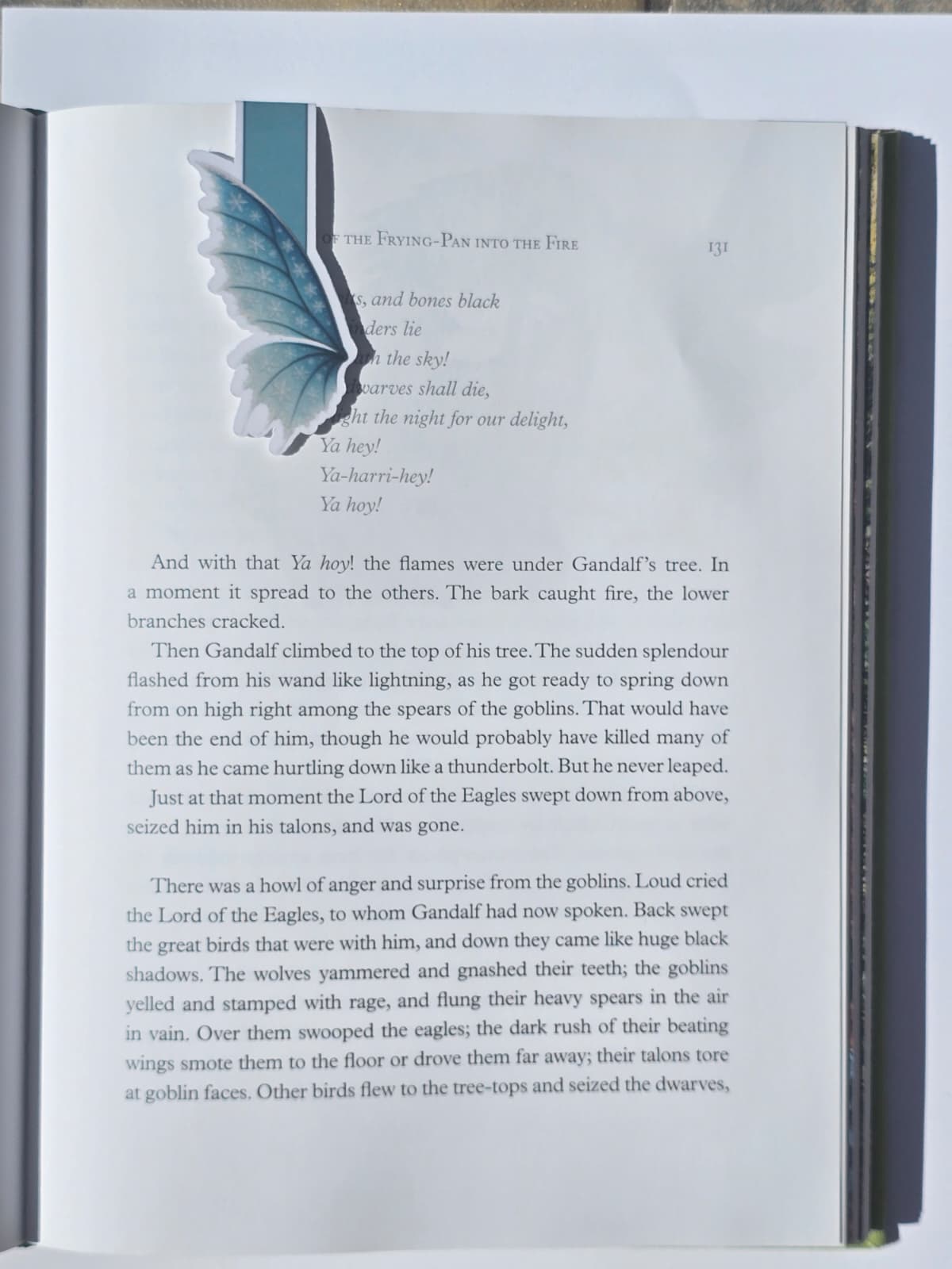 Winter Butterfly Wing Magnetic Bookmark