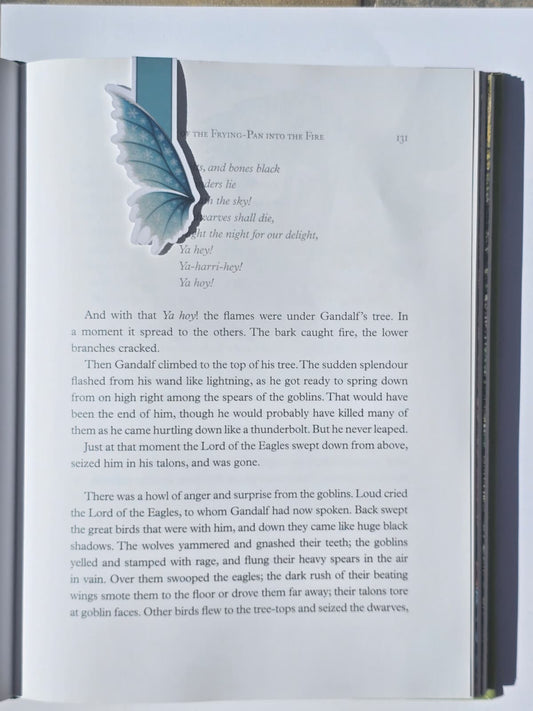 Winter Butterfly Wing Magnetic Bookmark