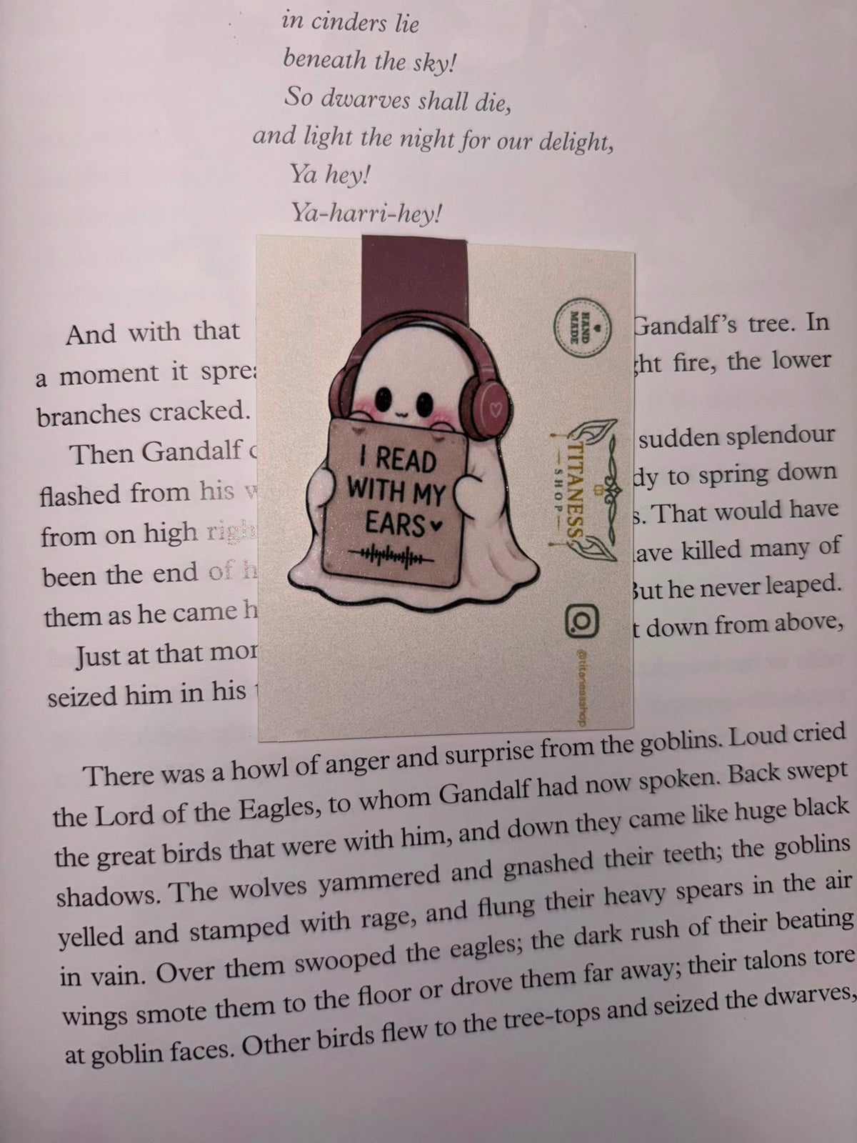 I Read With My Ears Magnetic Bookmark